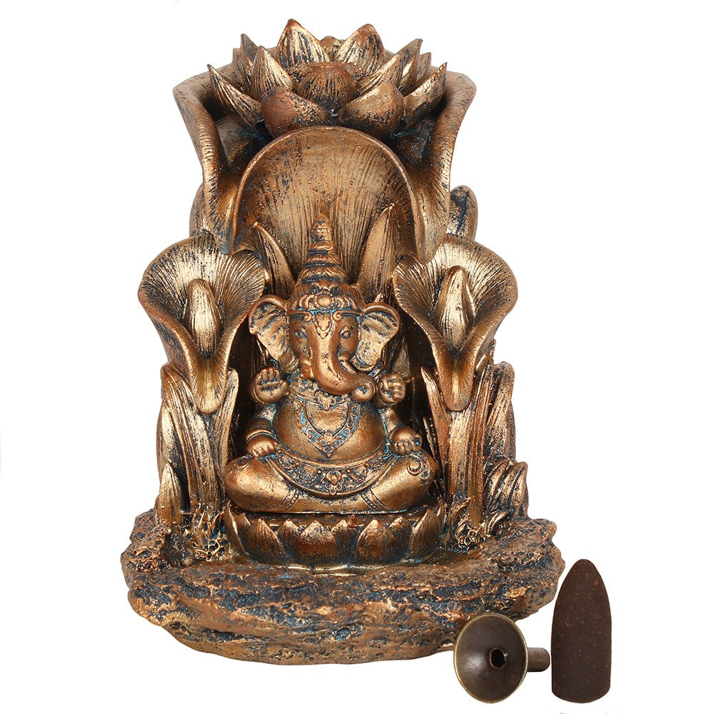 Bronze Ganesh Backflow Burner